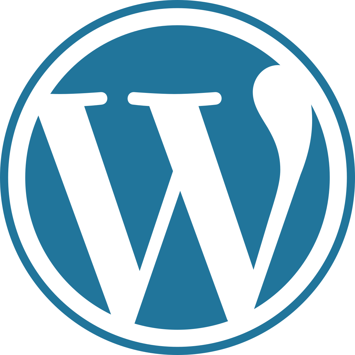 WordPress blue logo.svg AGNC - Agência de Marketing