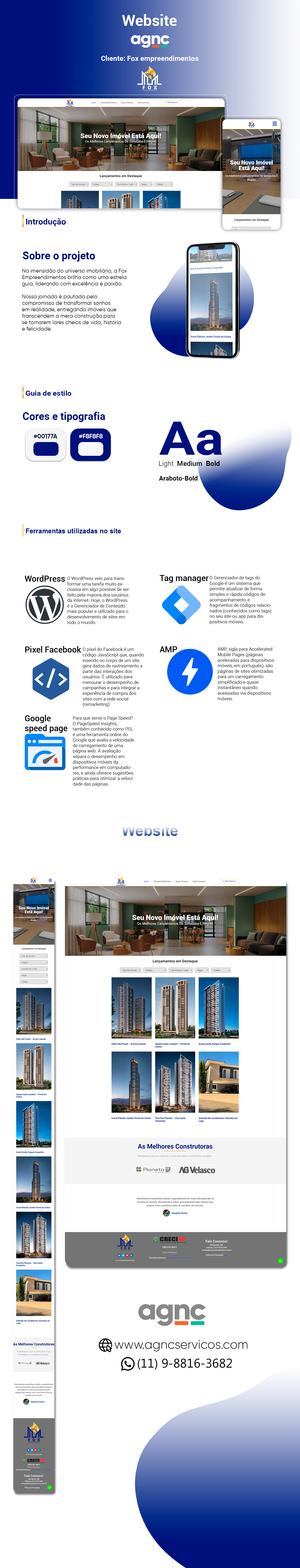 Behance criacao do site da Fox empreendimentos AGNC - Agência de Marketing