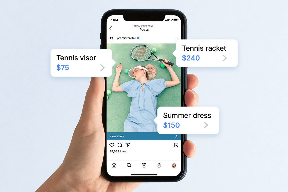 O Instagram é a plataforma de social commerce mais madura para o mercado brasileiro. Mais de 70% dos usuários ativos do Instagram navegam ou compram pela plataforma, e 83% dos usuários buscam produtos e marcas novas dentro do aplicativo.