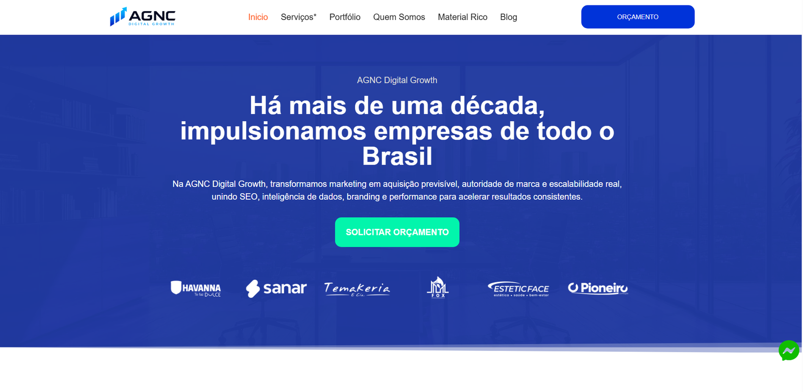 Especializada em crescimento digital estratégico, a AGNC une SEO, performance, branding e inteligência de dados para transformar marketing em aquisição real, autoridade de mercado e crescimento previsível. Com uma abordagem moderna e orientada a resultados, a AGNC atua como parceira de crescimento para empresas que desejam escalar sua presença digital de forma inteligente, sustentável e alinhada ao futuro do mercado.